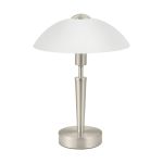 Eglo Tischlampe Solo 1 Stahl Satin-Nickel | IP20 - Geeignet für 1x E14 