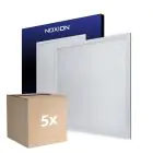 Mehrfachpackung 5x Noxion LED Panel Ecowhite V4.0 28W 3400lm - 840 Kaltweiß | 62x62cm - UGR 
